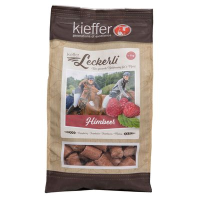 Kieffer Leckerli Himbeer - natürlicher Leckerbissen für Pferde - 1 kg
