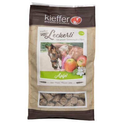Kieffer Leckerli Apfel - natürlicher Leckerbissen für Pferde - 1 kg