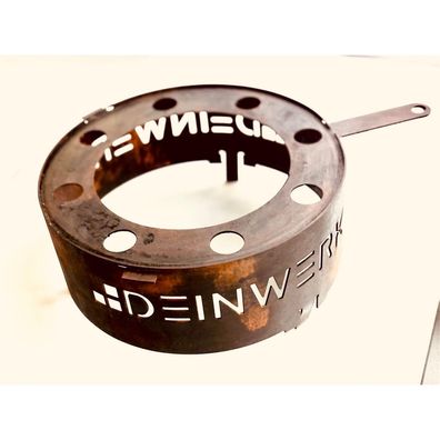 Deinwerk Wok-Aufsatz aus Corten Ø 30cm für Grillfass Grilltonne Feuertisch Feuerstel