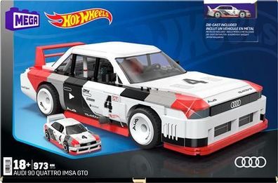 Bausatz Mega Showcase Hot Wheels Audi 90 Quattro IMSA GTO weiß/rot