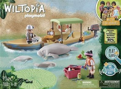 Spielset Playmobil Wiltopia 71010 Pirogue und Lamantins