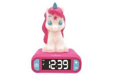 Wecker Lexibook 3D Einhorn mit Nachtlicht und Soundeffekten