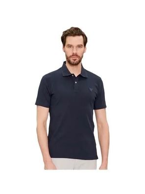 Polo Guess M4GP66-KC701-G7V2 Slim Fit Blau