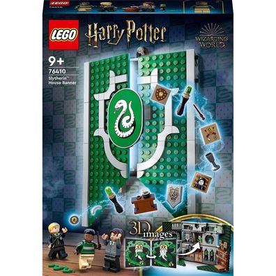 Bauset LEGO Harry Potter Hausbanner Slytherin grén und silber