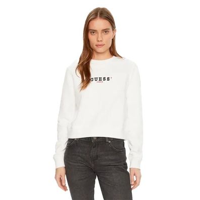 Sweatshirt Guess GJ Crop CN 3D Weiß