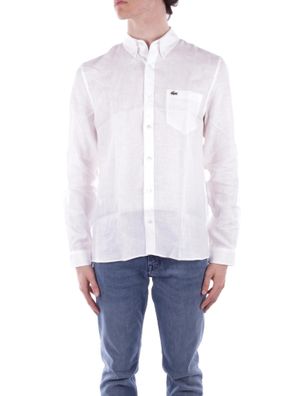 Hemd Lacoste CH5692-00 Weiß Leinen