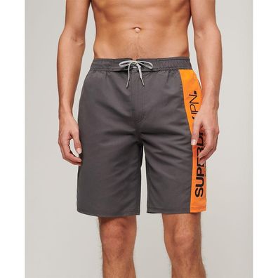 Badeshorts Superdry Sportswear Logo 19'' Anthrazit