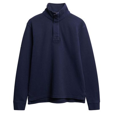 Sweatshirt Superdry Cotton Classic Pique Henley Blau