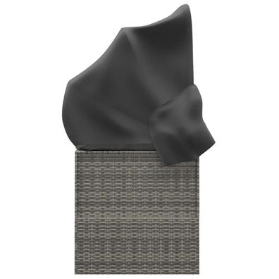 Bain de soleil vidaXL Rsine tresse Gris