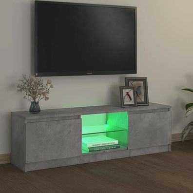 TV-Möbel vidaXL mit LED-Beleuchtung Grau 120x30x35,5 cm