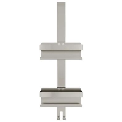 Duschhalter vidaXL Edelstahl 304 gebérstet, silberfarben
