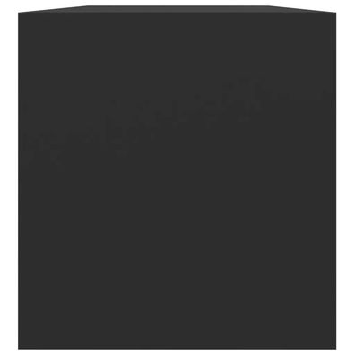 Aufbewahrungsbox vidaXL Vinyl Schwarz 71x34x36cm Holzwerkstoff