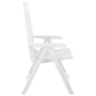 Gartenstuhl vidaXL 2er-Set Kunststoff Weiß
