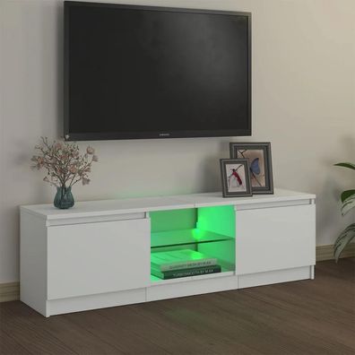 TV-Möbel vidaXL mit LED-Beleuchtung Weiß 120x30x35,5 cm