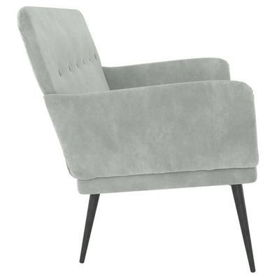 Banc vidaXL Velours Grau 108x79x79 cm
