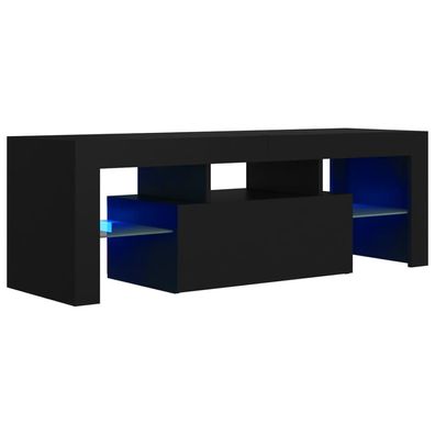 TV-Möbel vidaXL 8720286217573 mit LED-Beleuchtung schwarz 120x35x40 cm