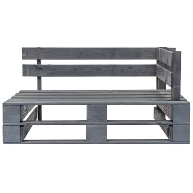 Garten Eckbank vidaXL Grau Holzpalette