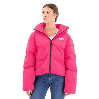 Doudoune Superdry Boxy Puffer Jacke Damen rosa dunkel