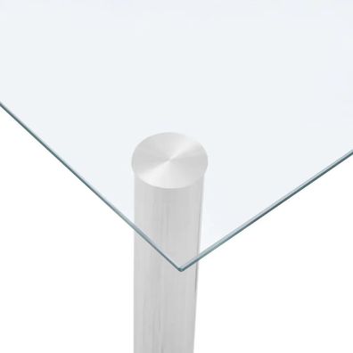 Esstisch vidaXL Transparent 120x60x75 cm Gehärtetes Glas