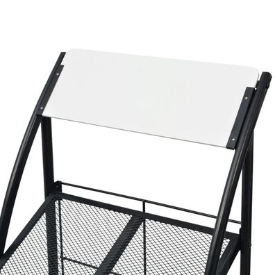 Porte-revue vidaXL 47 x 40 x 134 cm Schwarz und Weiß A4