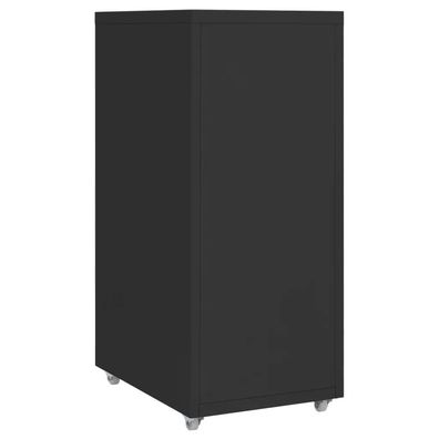 Schubladenschrank vidaXL Metall Schwarz 28x41x69 cm