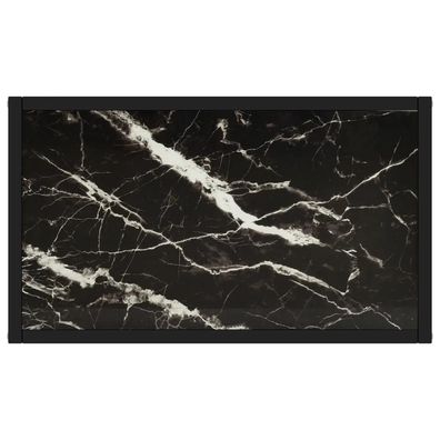 Beistelltisch vidaXL 60x35x75 cm Schwarz Gehärtetes Glas