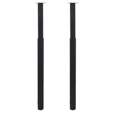 Tischbeine vidaXL 2 Stéck höhenverstellbar schwarz 710-1100 mm