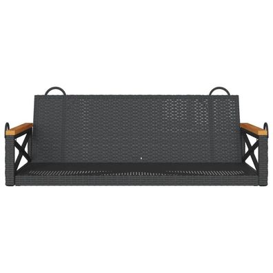 Balancelle vidaXL 109x62x40 cm, Poly Rattan, Schwarz
