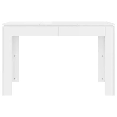Esstisch vidaXL 120x60x76 cm Weiß Hochglanz Holzwerkstoff