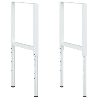 Tischgestelle vidaXL Metall höhenverstellbar 55x(69-95,5) cm Grau
