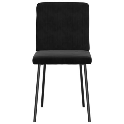 Esszimmerstéhle vidaXL 2er Set Samt Schwarz