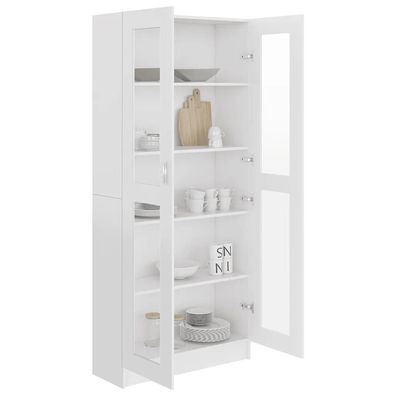 Vitrine vidaXL Armoire Blanc 82,5x30,5x185,5 cm