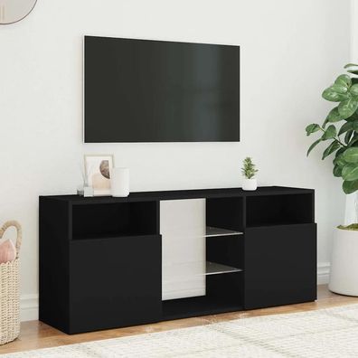 TV-Möbel vidaXL mit LED-Beleuchtung schwarz 120x30x50 cm