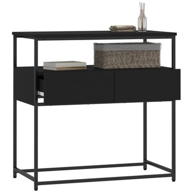 Beistelltisch vidaXL 75x40x75 cm Schwarz Holzwerkstoff