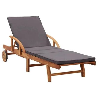 Bain de soleil vidaXL Chaise longue en bois d'acacia solide