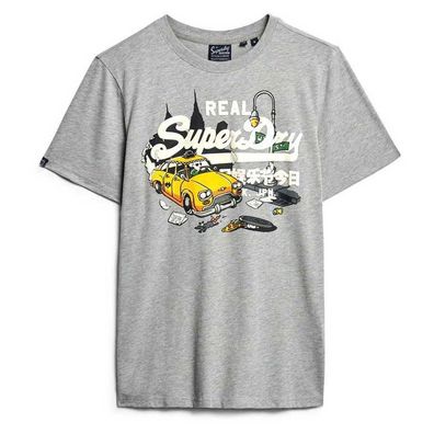 T-Shirt Superdry New York Vintage Logo Grau meliert