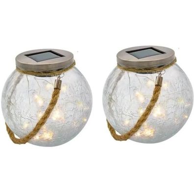 Solarleuchten Lumisky CRACK BALL CORD Transparent
