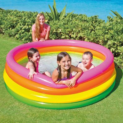 Aufblasbarer Pool Intex Sunset 4 Ringe 168x46 cm Rosa