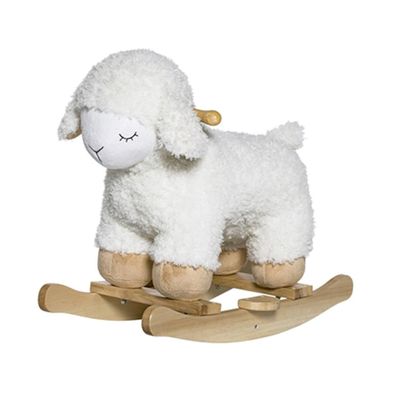 Schaukelpferd Bloomingville MINI Lamm Weiß und Holz
