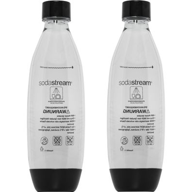 Kohlensäureflasche Sodastream Fuse 1 L, schwarz-transparent