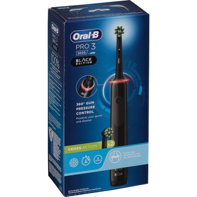 Elektrische Zahnbérste Oral-B Pro 3 3000 Cross Action Schwarz