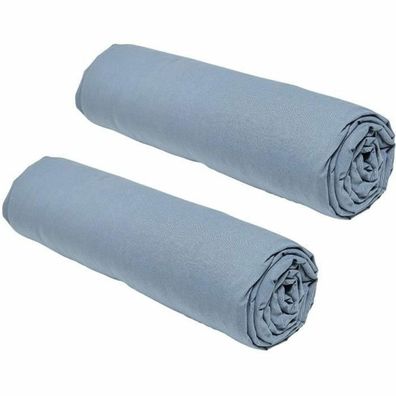 Spannbettlaken Set Today Essential Denim 160 x 200 cm