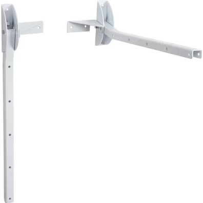 Wandklammerleinen Sauvic Folding Wall Clothesline Weiß platzsparend