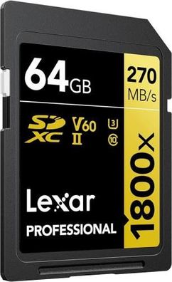 SDXC Karte Lexar LSD1800064G-BNNNG 64 GB, V60, UHS-II