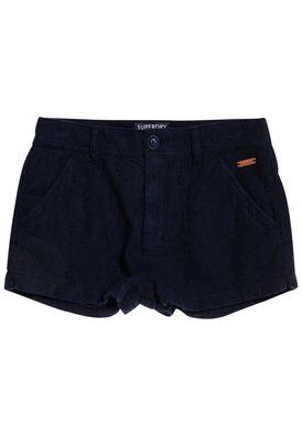 Short Superdry Broderie Chino Blau