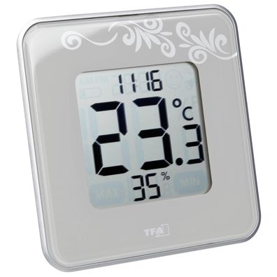 Wetterstation TFA-Dostmann Style Weiß mit Thermometer und Hygrometer