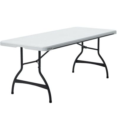 Tisch Lifetime Klappbar Weiß Stahl Kunststoff 182x73,5x76 cm