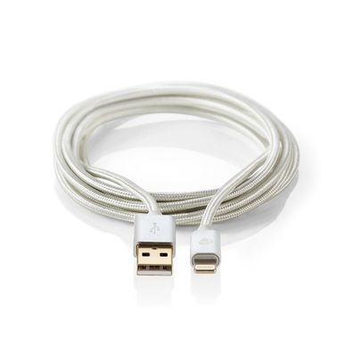 Ladekabel Nedis CCTB39300AL30 Aluminium 3,0 m Lightning