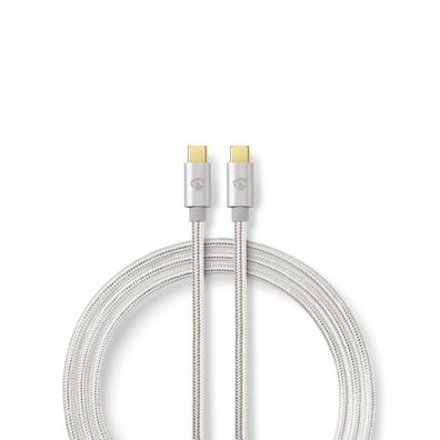 USB-C Kabel Nedis CCTB64750AL10 1 m Aluminium