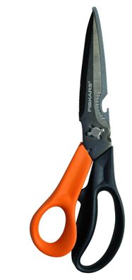 Schere Fiskars Cuts+More Multifunktional 23 cm Orange und Schwarz